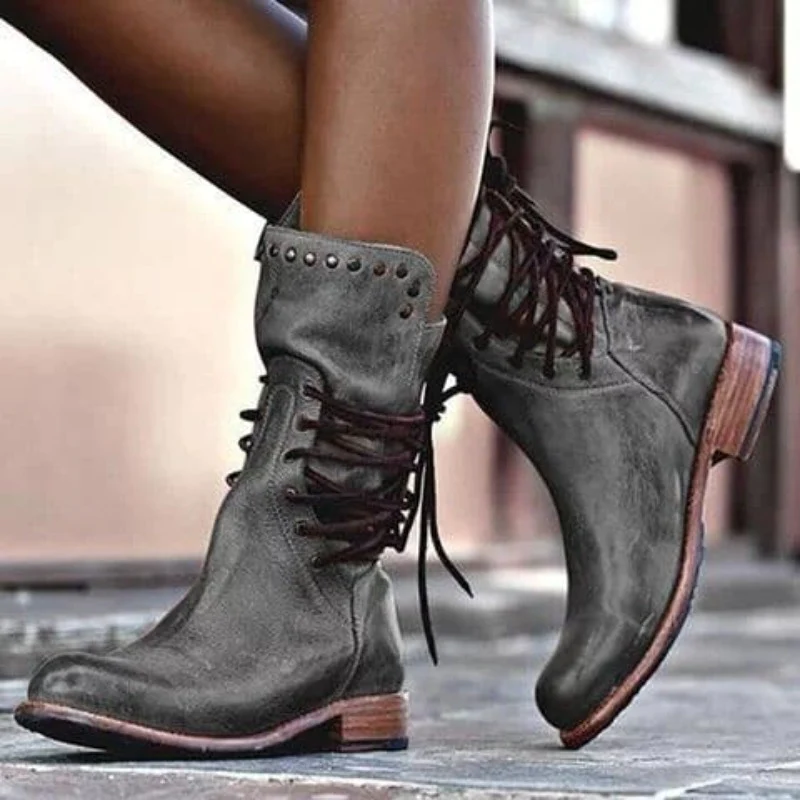 Solange | Fur Trimmed Ankle Boots for Women - side view