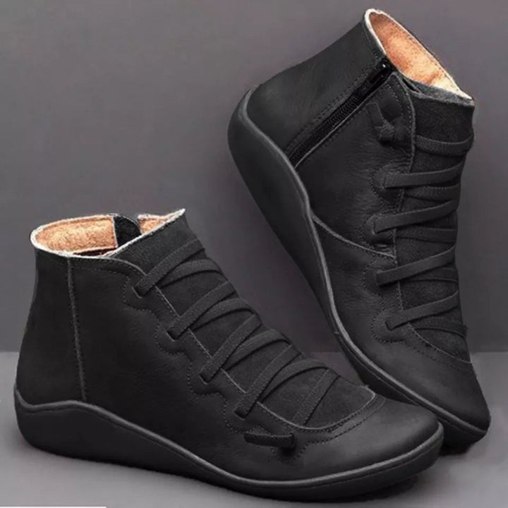Josseline | Lace Up Ankle Boots for Women - angled view