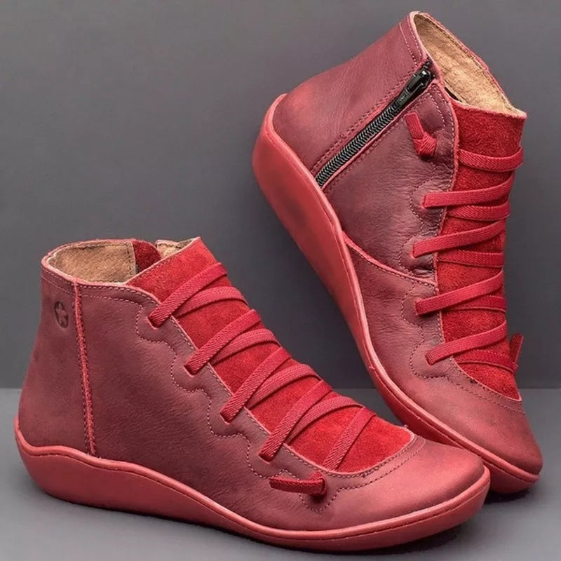 Josseline | Lace Up Ankle Boots for Women - back view