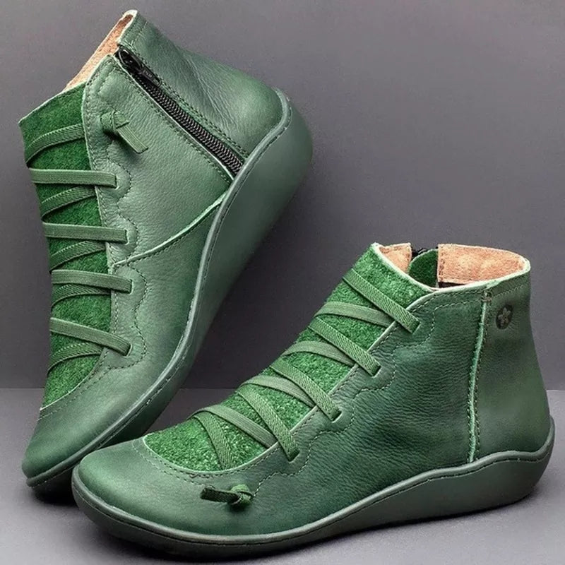 Josseline | Lace Up Ankle Boots for Women - worn view