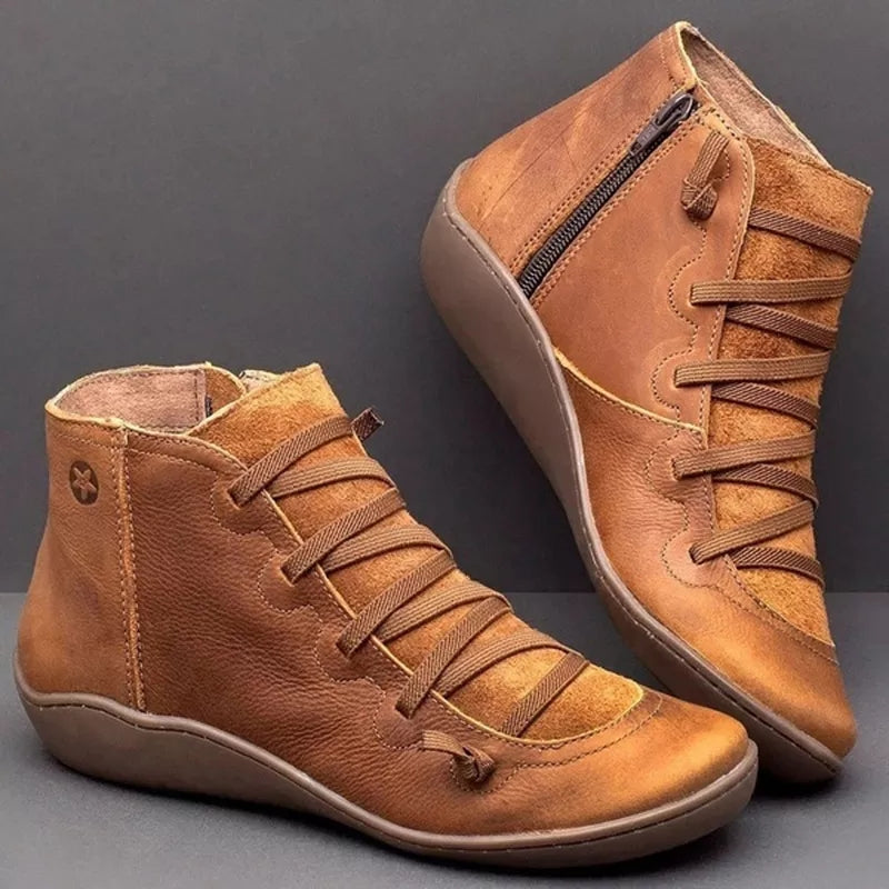 Josseline | Lace Up Ankle Boots for Women - side view