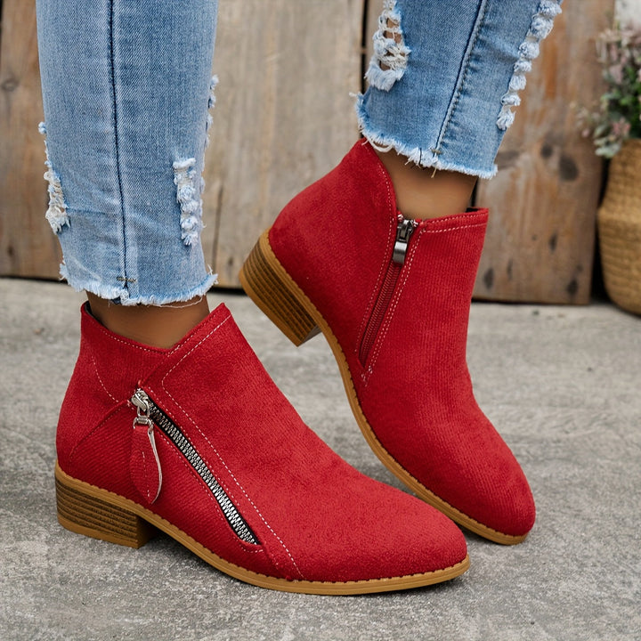 Ludivine | Suede Ankle Boots for Women - front view