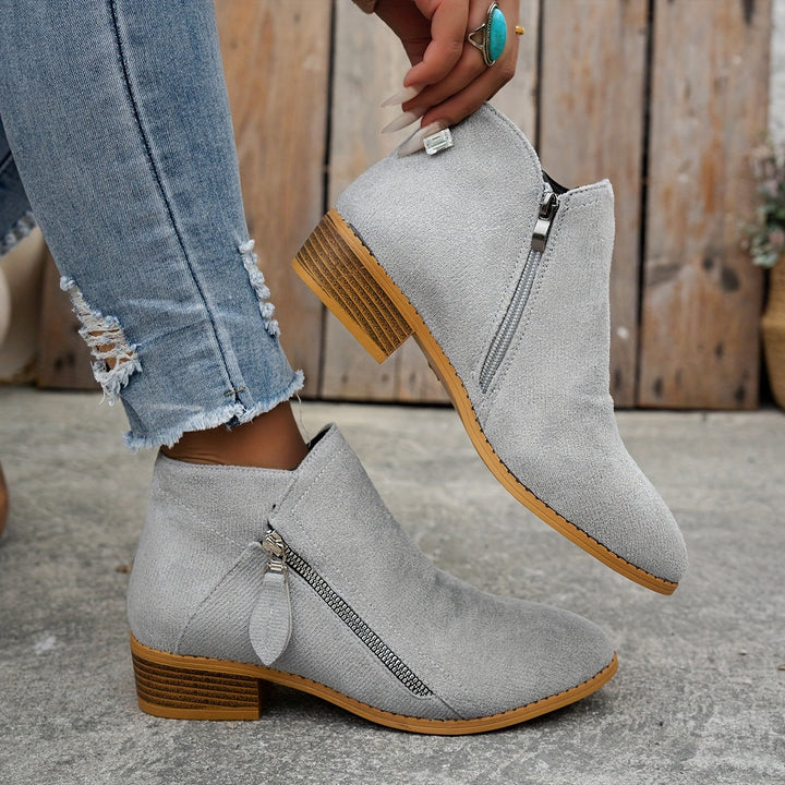 Ludivine | Suede Ankle Boots for Women - sole detail