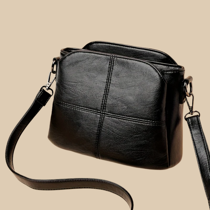 Ludmilla | Black Crossbody Bag for Women - angled view