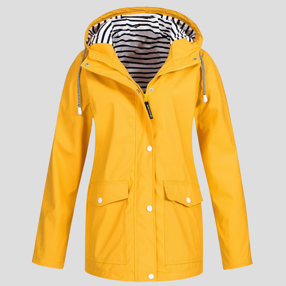 Insulated Waterproof Rain Jacket — women's rain jacket in yellow