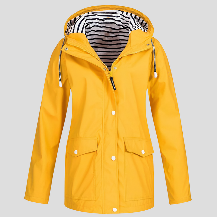 Insulated Waterproof Rain Jacket — women's rain jacket in yellow