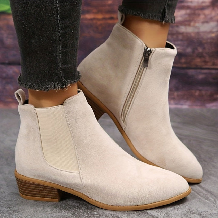 Flat Suede Ankle Boots — ankle boots for women in black