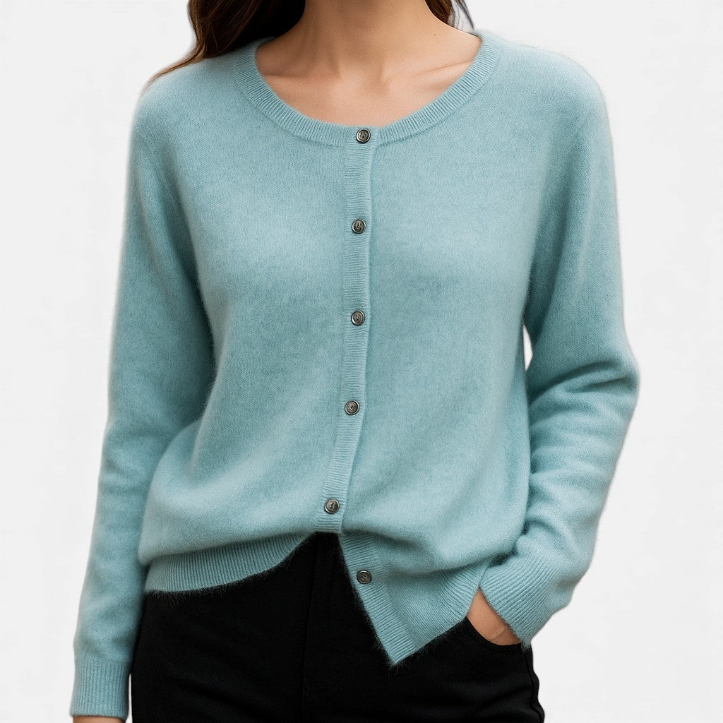 Ottilie Mink Cashmere Sweater Crew Neck for Women, view 11