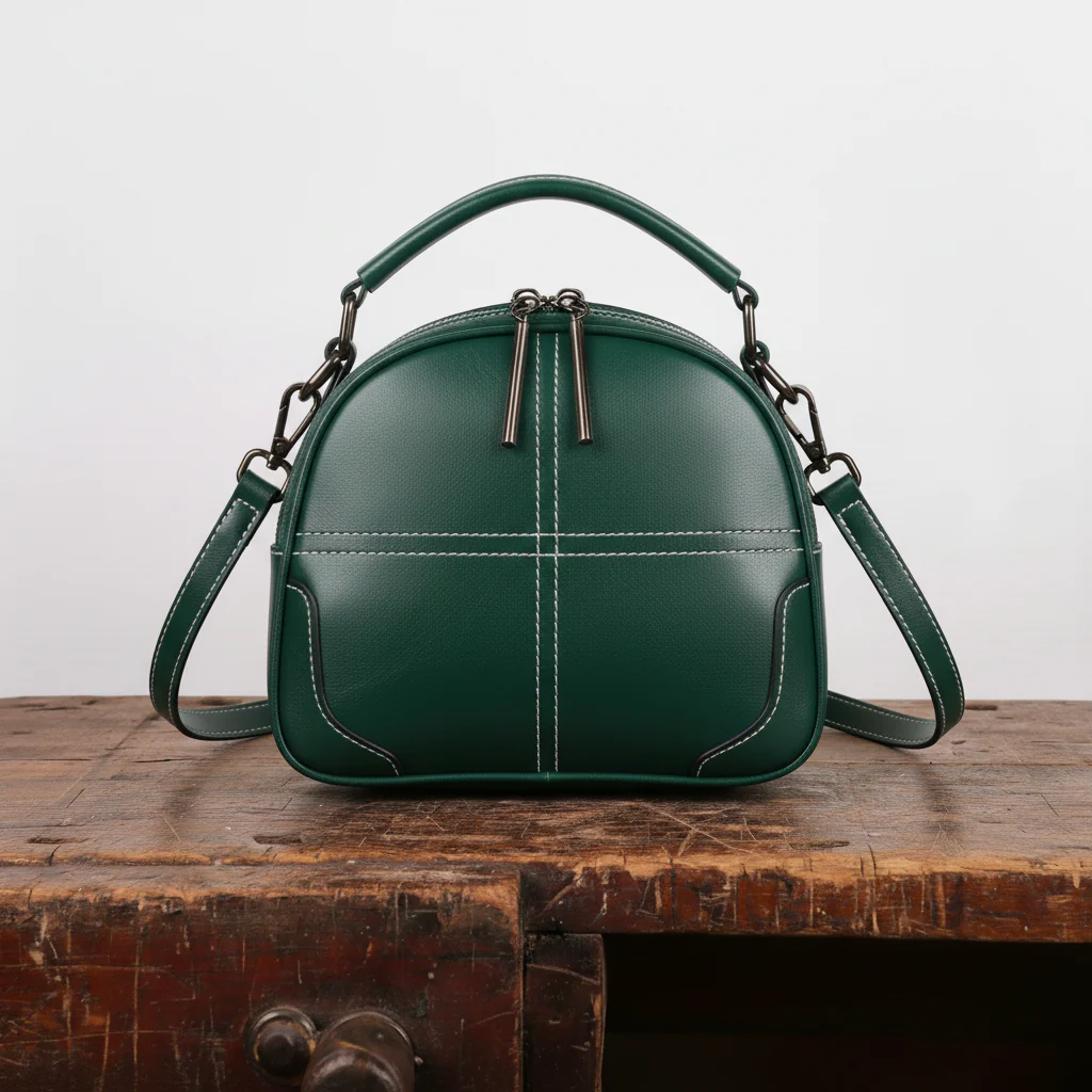 Wilhelmine | Dome Crossbody Bag for Women - worn view