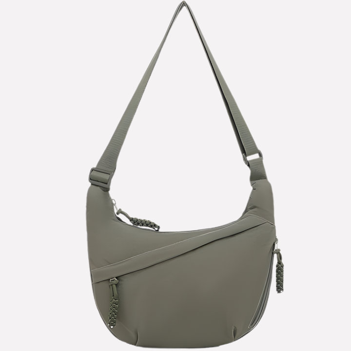 Zelina | Crescent Crossbody Bag for Women - angled view