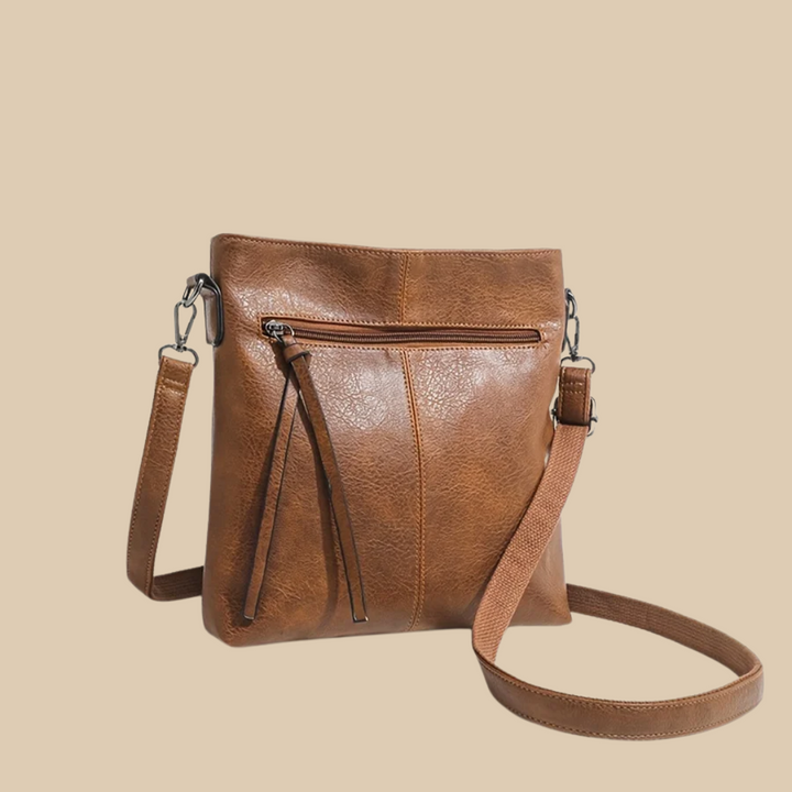 Josiane | Brown Crossbody Bag for Women - angled view