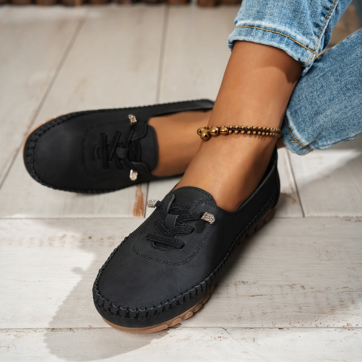 Classic Leather Loafers — women's loafers in gray