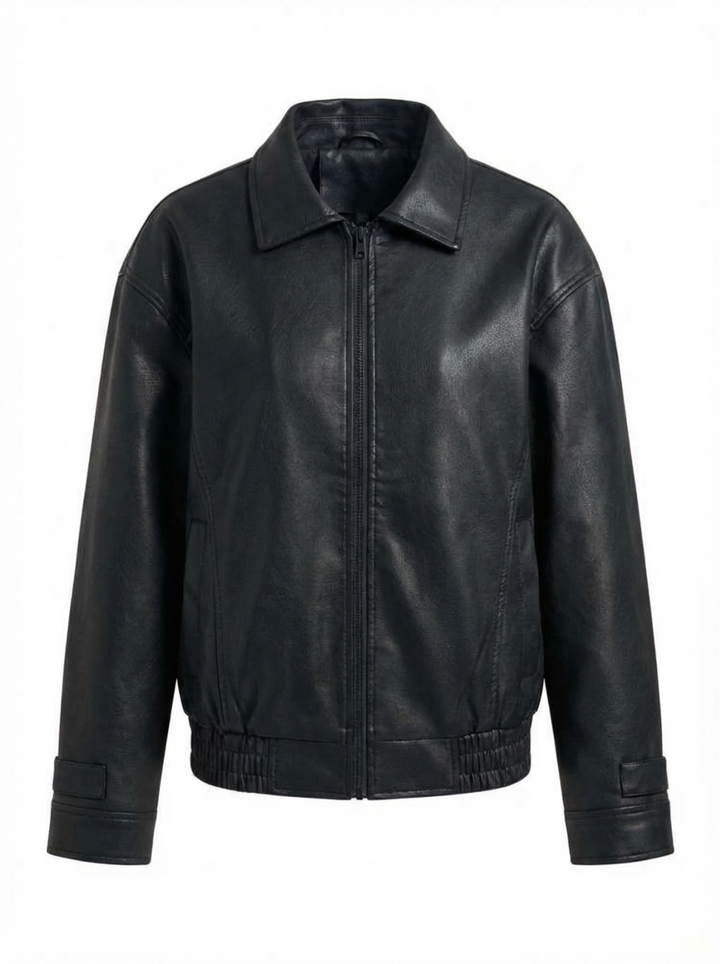 Relaxed Oversized Faux Leather Jacket for women - view 27