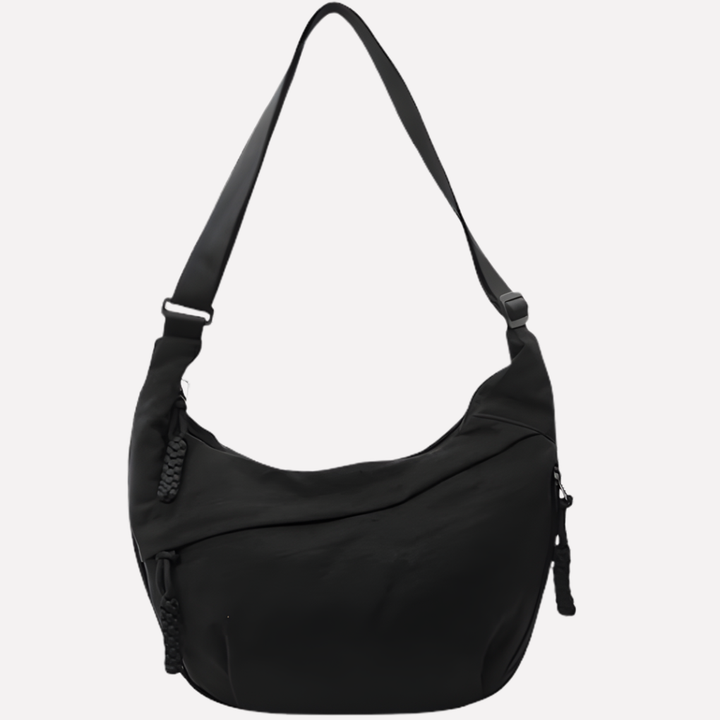 Zelina | Crescent Crossbody Bag for Women - worn view