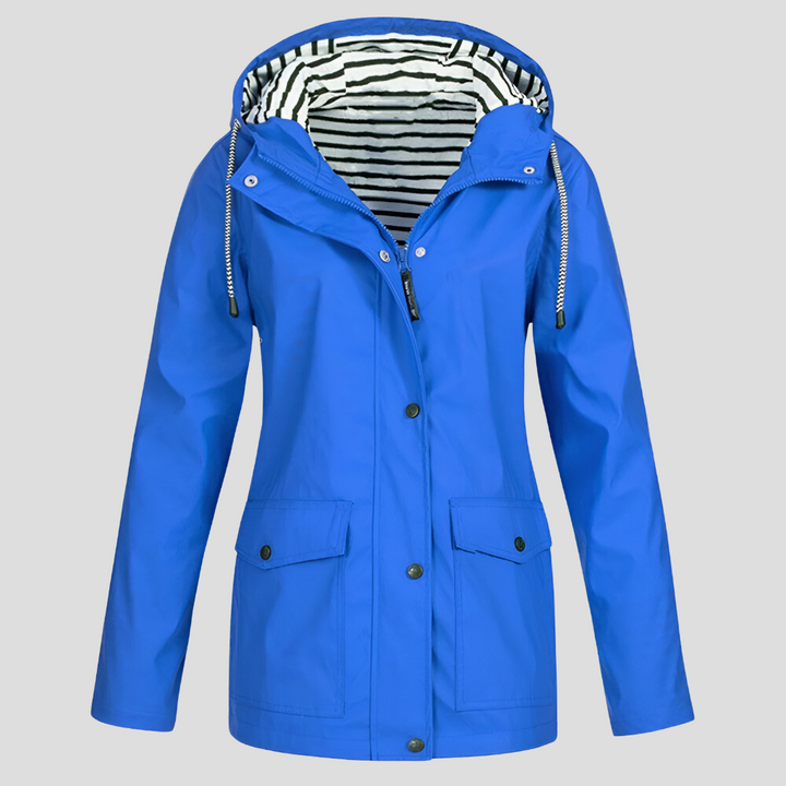 Insulated Waterproof Rain Jacket — women's rain jacket in blue