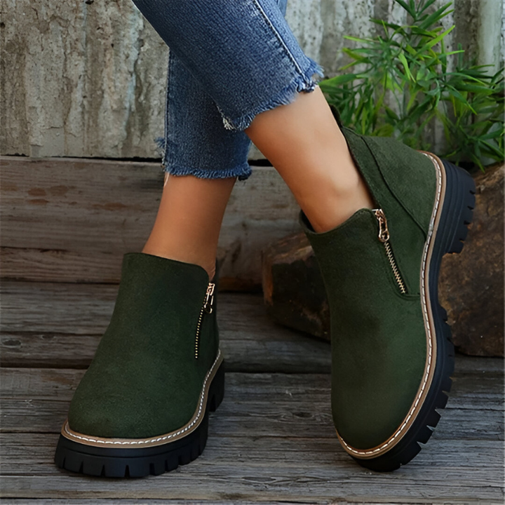 Ombeline | Chunky Sole Chelsea Boots for Women - back view