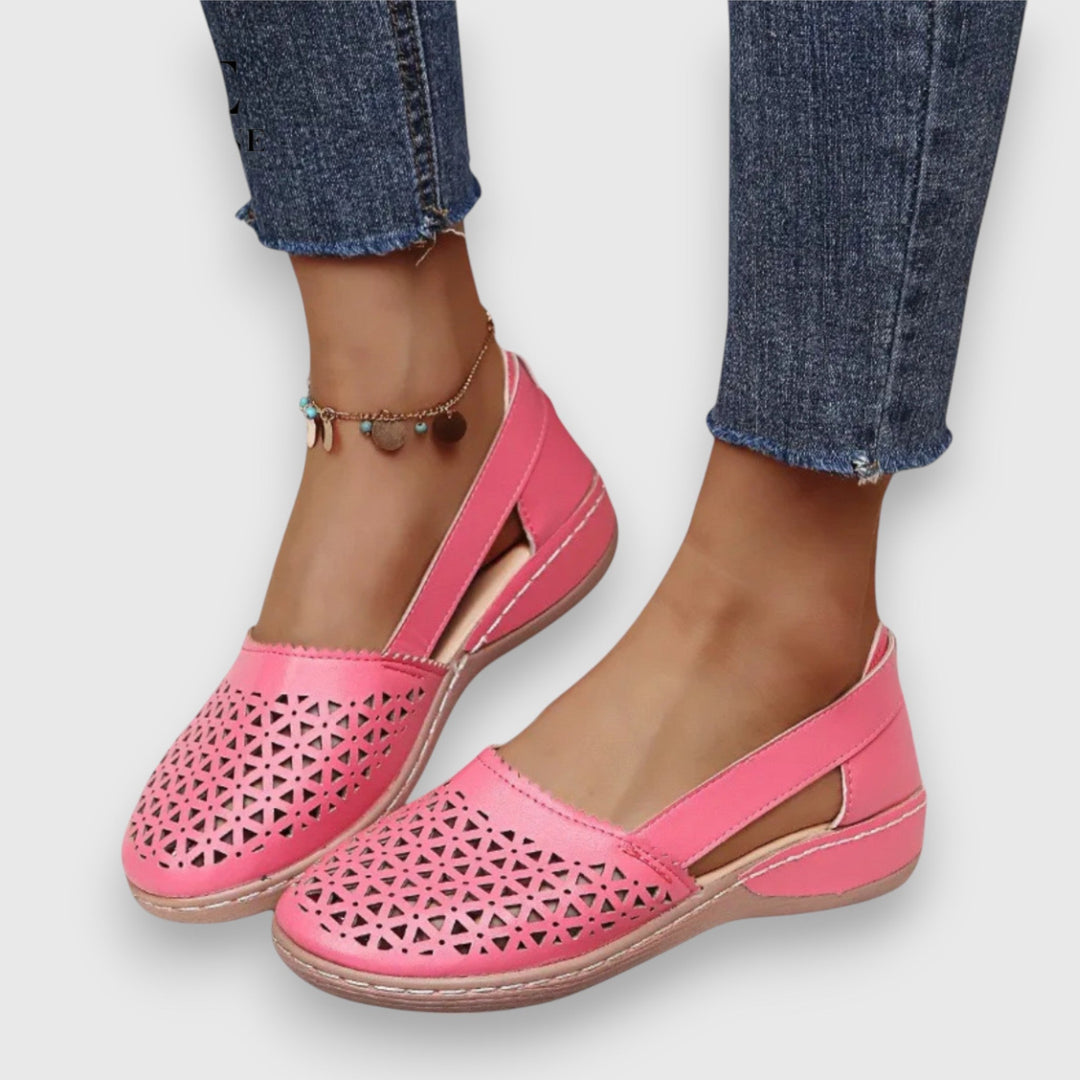 Cushioned Suede Loafers — women's loafers in pink