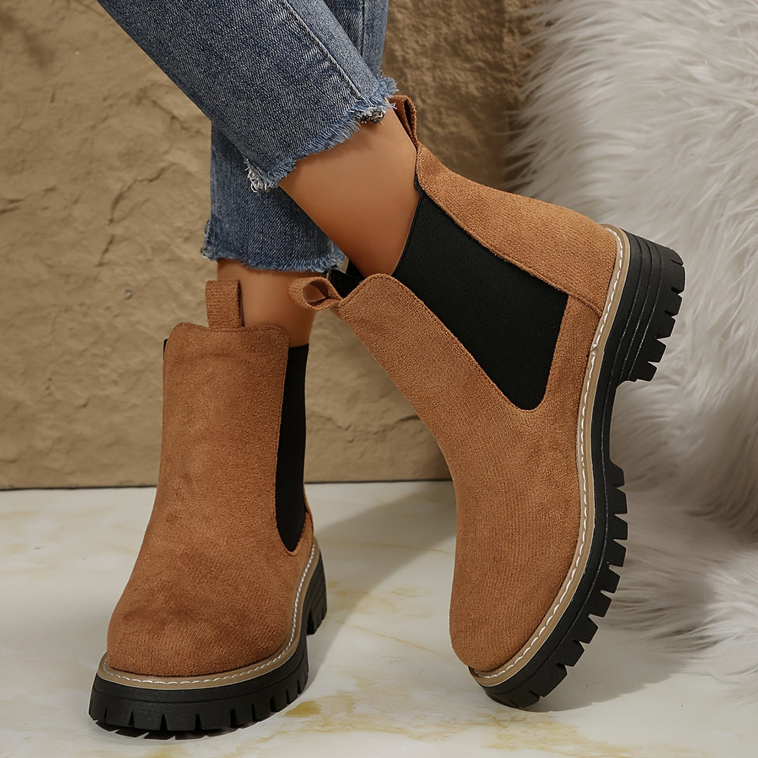 Suede Chelsea Boots Ankle Boots — chelsea boots for women in black