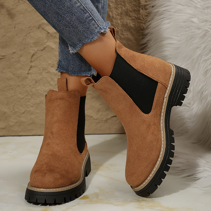 Suede Chelsea Boots Ankle Boots — chelsea boots for women in black