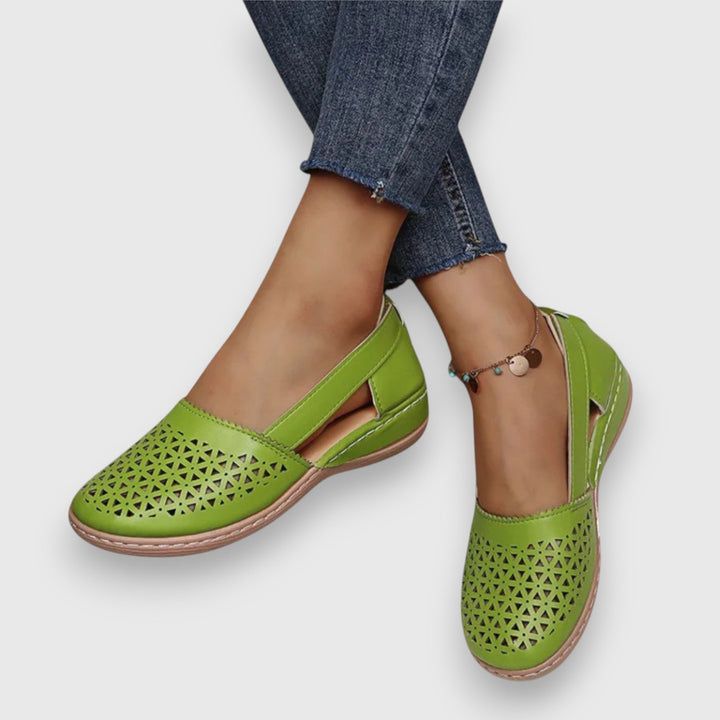 Cushioned Suede Loafers — women's loafers in green