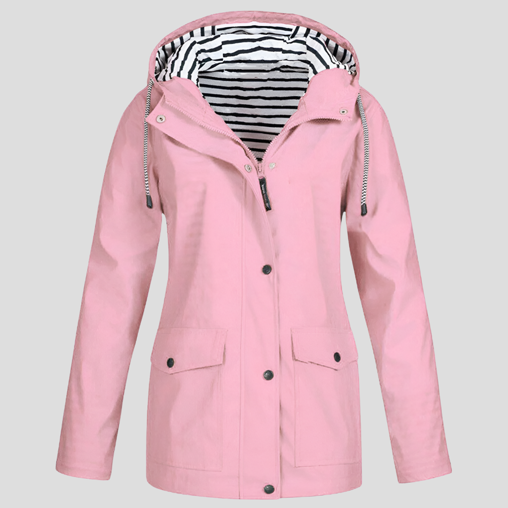 Insulated Waterproof Rain Jacket — women's rain jacket in pink