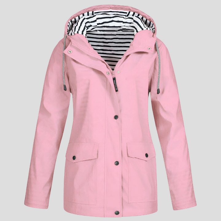 Insulated Waterproof Rain Jacket — women's rain jacket in pink