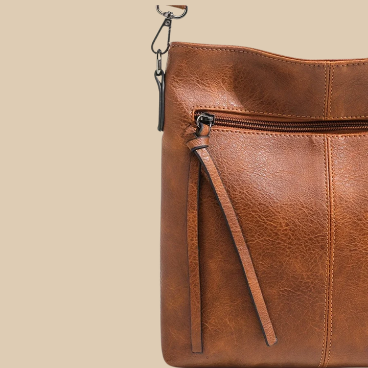 Josiane | Brown Crossbody Bag for Women - interior view