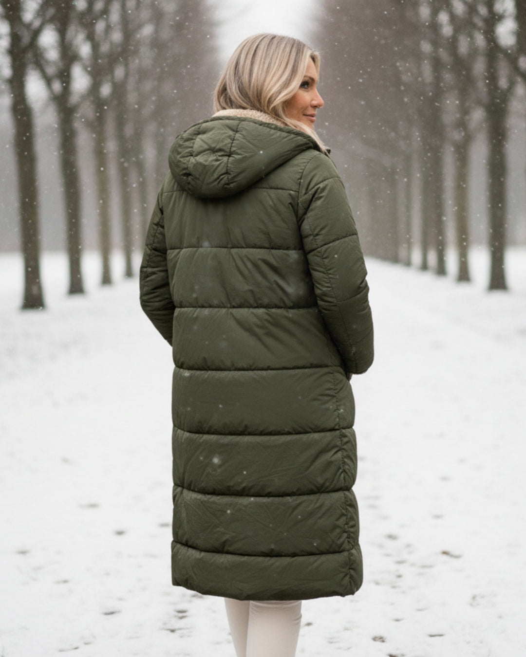 Sherpa Lined Puffer Winter Coat — coat for women in black