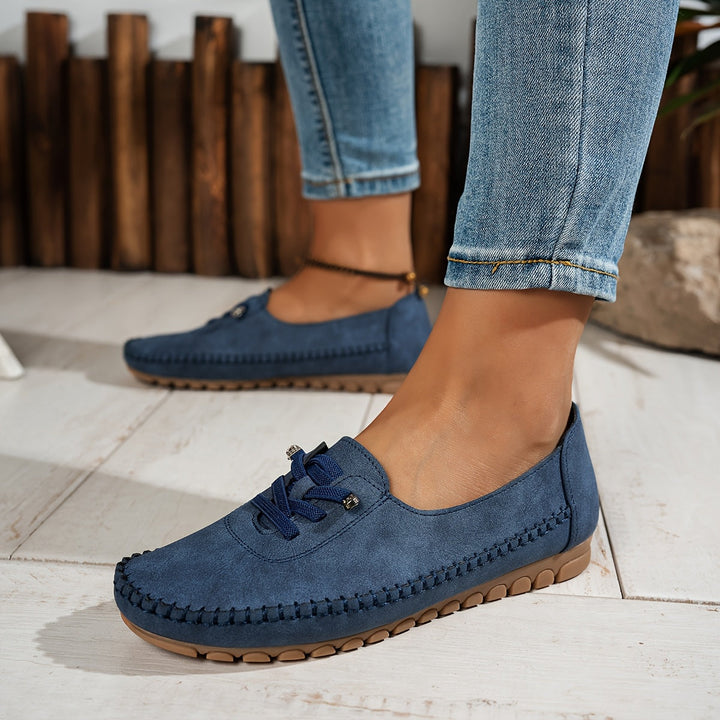 Classic Leather Loafers — women's loafers in gray