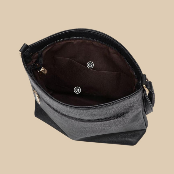 Reine | Twin Zip Crossbody Bag for Women - detail view