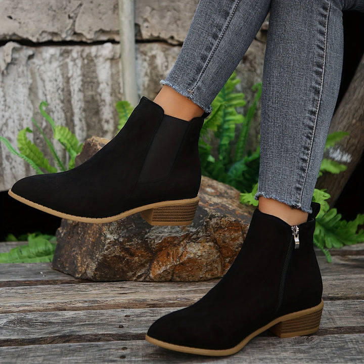 Flat Suede Ankle Boots — ankle boots for women in chocolate brown