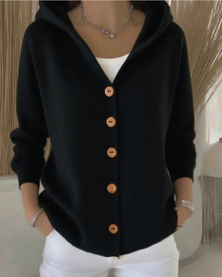 Katrine Timeless Long Cardigan Knitted Open Front for Women in Pink