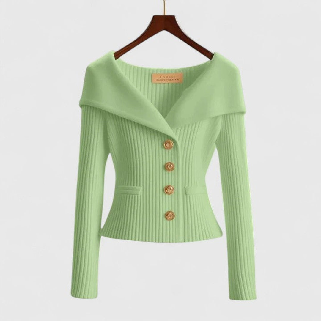 Sylvie Elegant Open Front Cardigan Knitted for Women in Pink