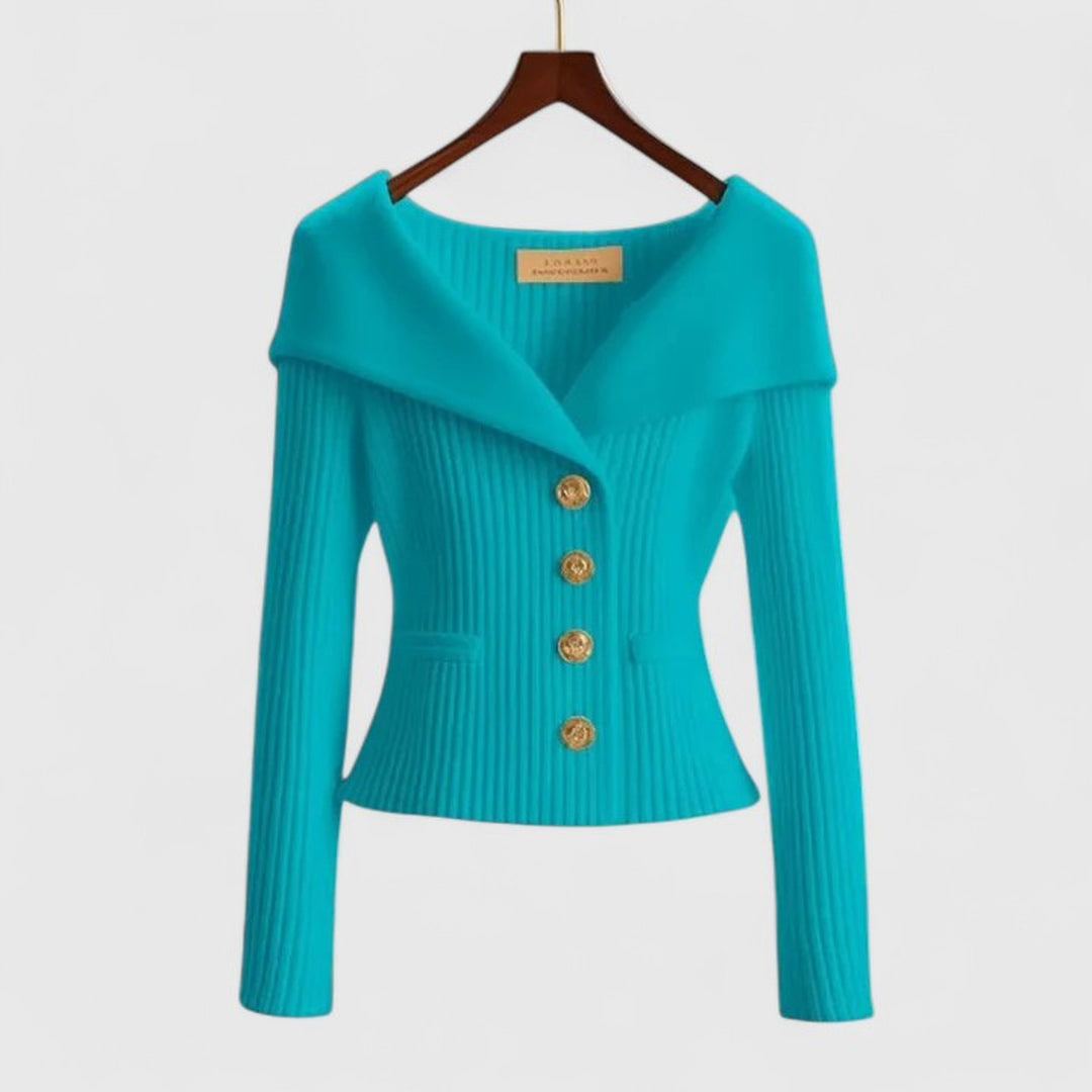 Sylvie Elegant Open Front Cardigan Knitted for Women in Pink