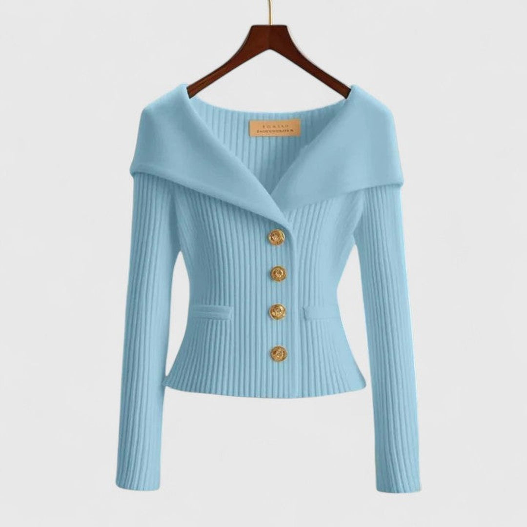 Sylvie Elegant Open Front Cardigan Knitted for Women in Pink