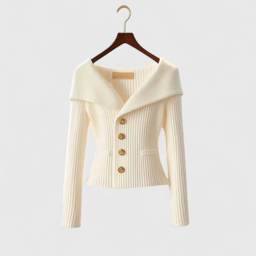 Sylvie Elegant Open Front Cardigan Knitted for Women in Pink