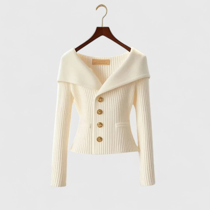 Sylvie Elegant Open Front Cardigan Knitted for Women in Pink