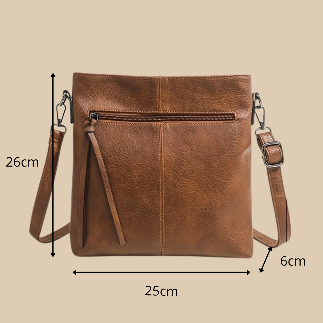 Josiane | Brown Crossbody Bag for Women - strap detail