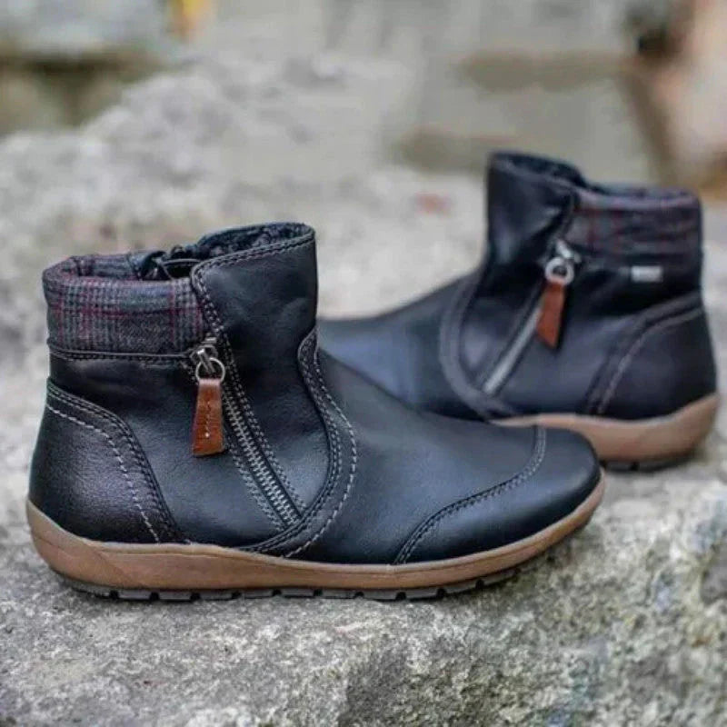 Sidonie | Waterproof Zip Ankle Boots for Women - angled view