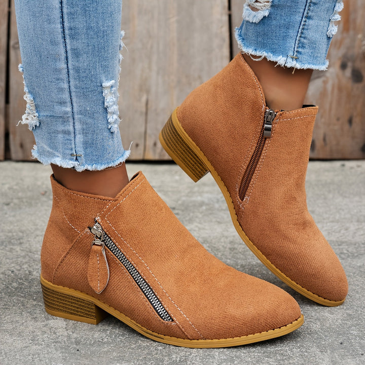 Ludivine | Suede Ankle Boots for Women - close-up