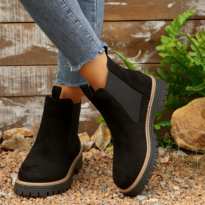 Suede Chelsea Boots Ankle Boots — chelsea boots for women in black