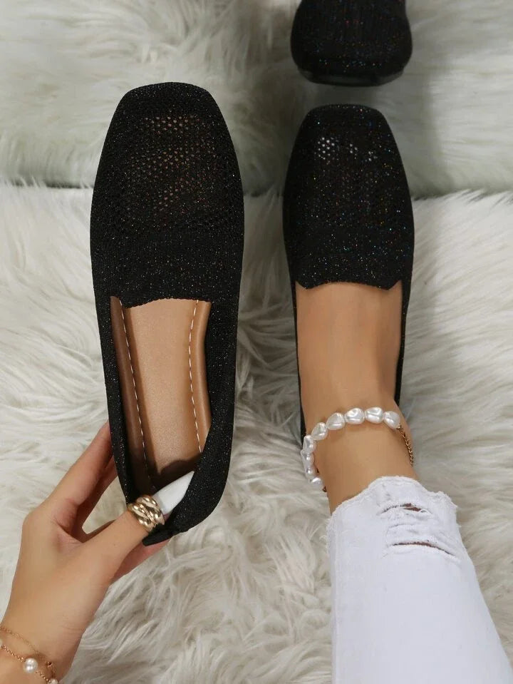 Soft Sole Black Loafers — women's loafers in white