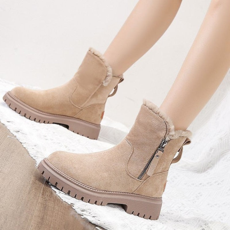 Michaline | Fur Lined Winter Boots for Women - side view
