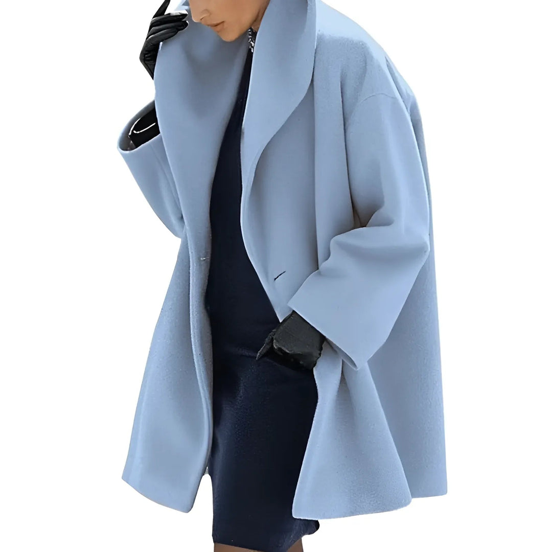 Cyrielle Winter Coat Hooded Padded Longline for Women in Blue
