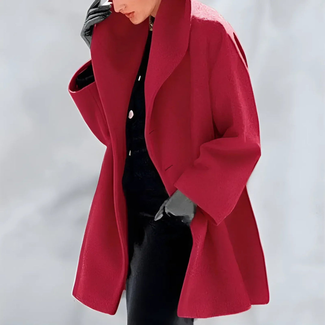 Cyrielle Winter Coat Hooded Padded Longline for Women in Red