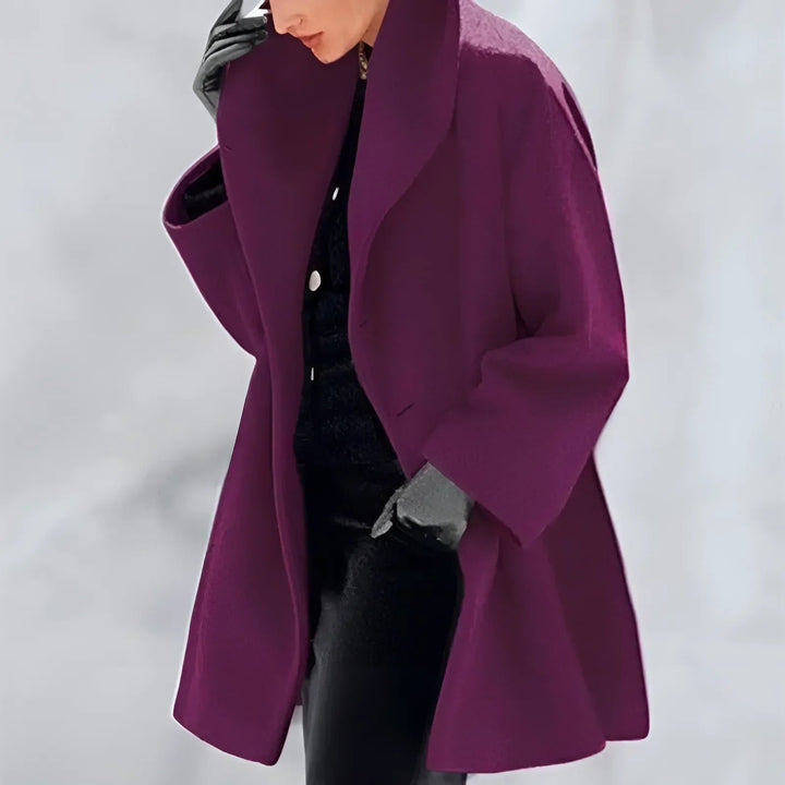 Cyrielle Winter Coat Hooded Padded Longline for Women in Violet