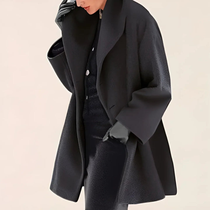 Cyrielle Winter Coat Hooded Padded Longline for Women in Black
