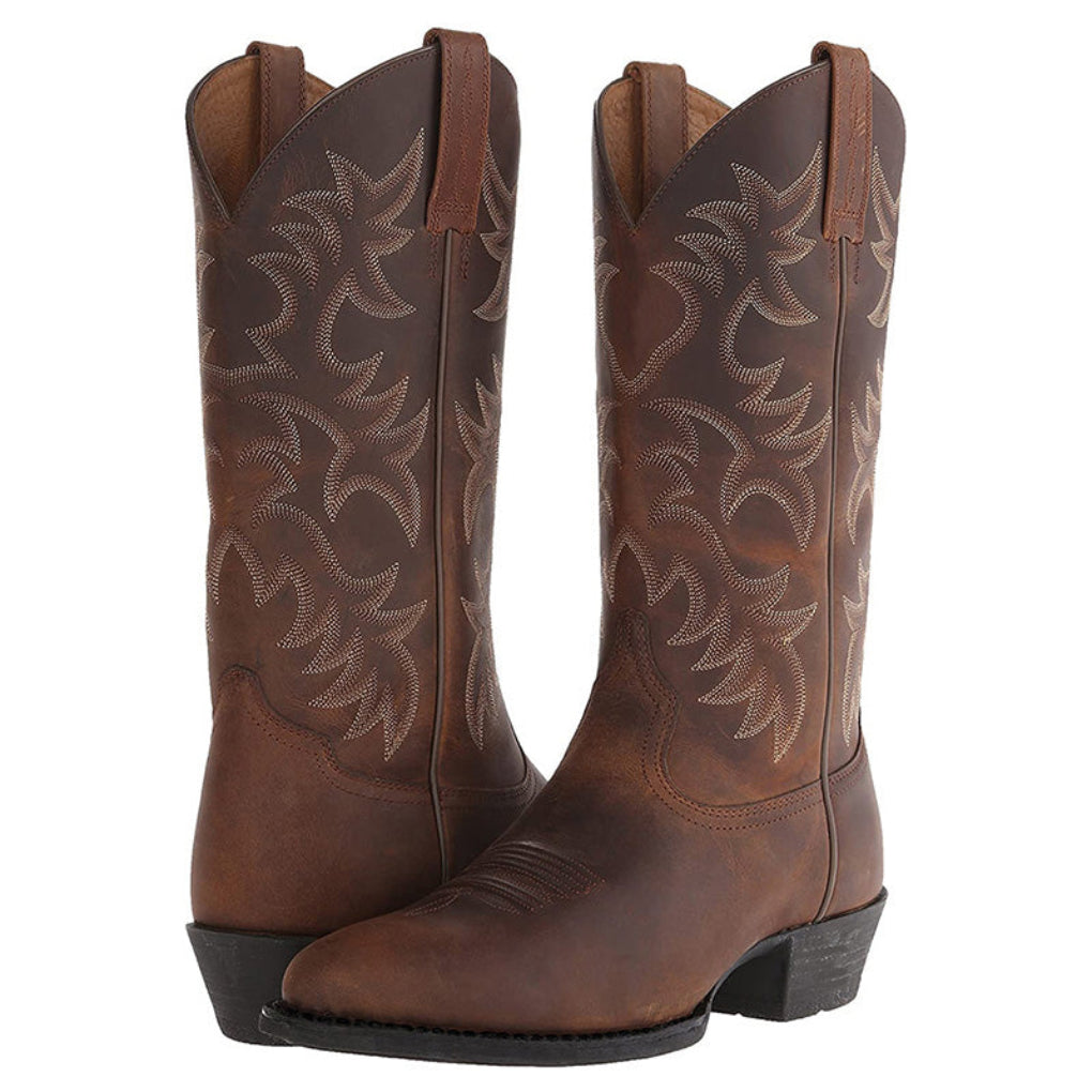 Classic Western Ankle Boots — ankle boots for women in brown