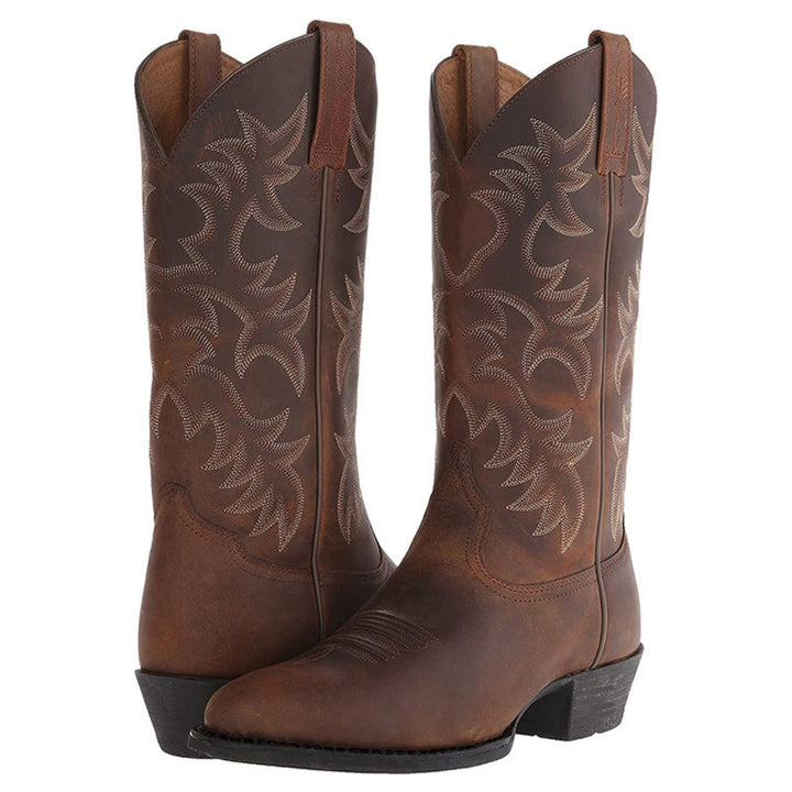 Classic Western Ankle Boots — ankle boots for women in brown