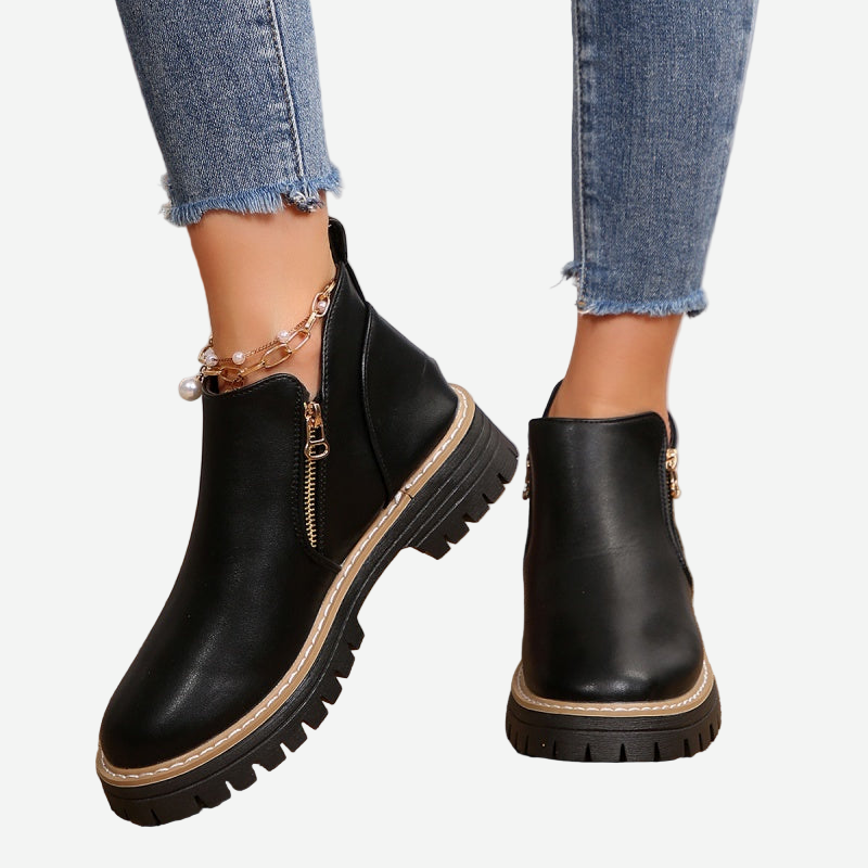 Coralie | Chunky Sole Chelsea Boots for Women - front view